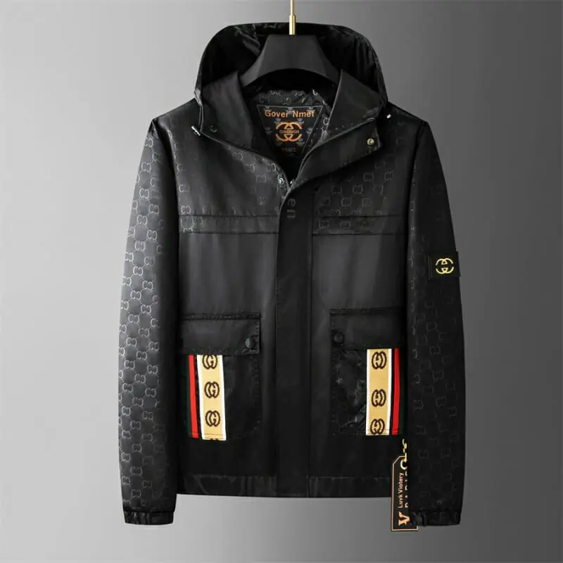 gucci veste manches longues pour homme s_126327b:Gucci veste cuir homme